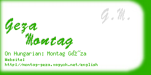 geza montag business card